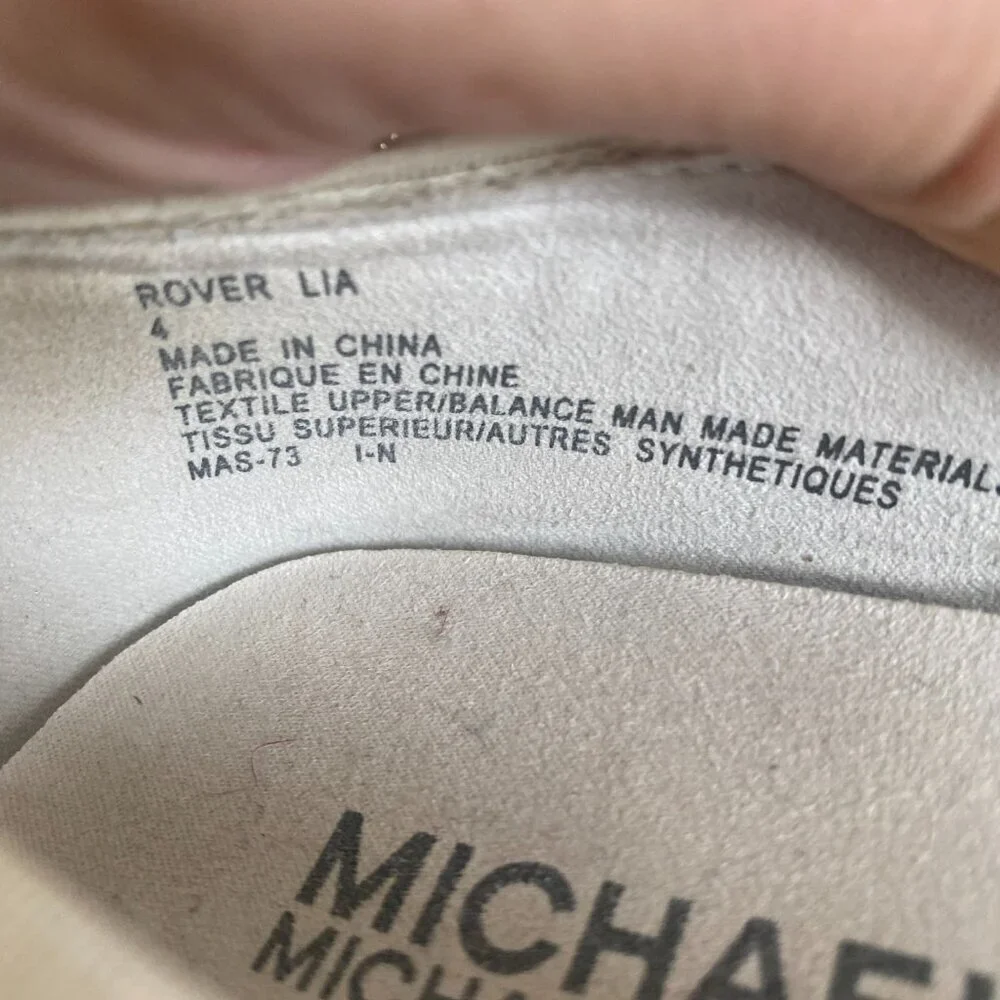 Michael Kors gold studded ballet flats women sz 4 - Picture 5 of 6